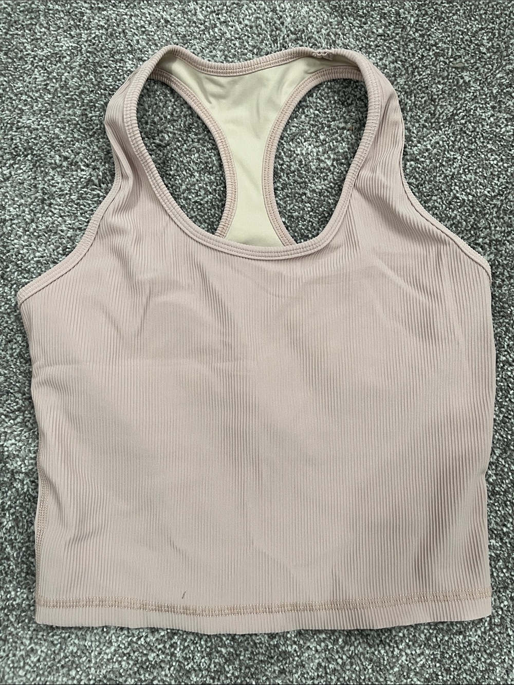 Weylyn Pink Ribbed Crop Tank Top